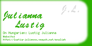 julianna lustig business card